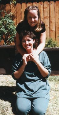 Debbie visiting with her daughter, 1997